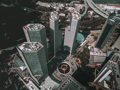 城市建筑鸟瞰摄影